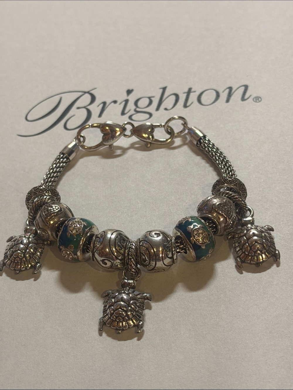 🐢 Brighton SWAROVSKI CRYSTAL CHARM BRACELET